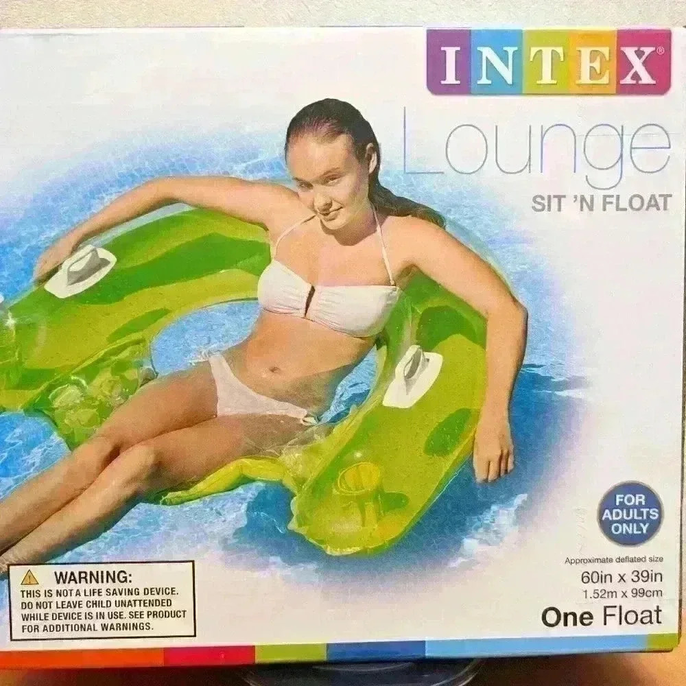 Inflatable Swimming Pool Float with Cup Holders